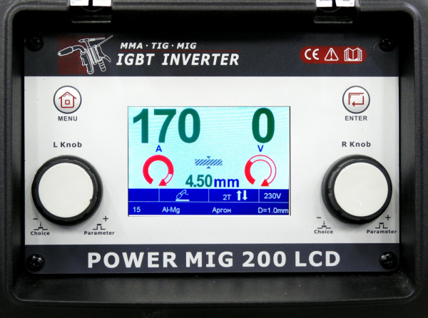 Инверторный полуавтомат FLAMA POWER MIG 200 LCD